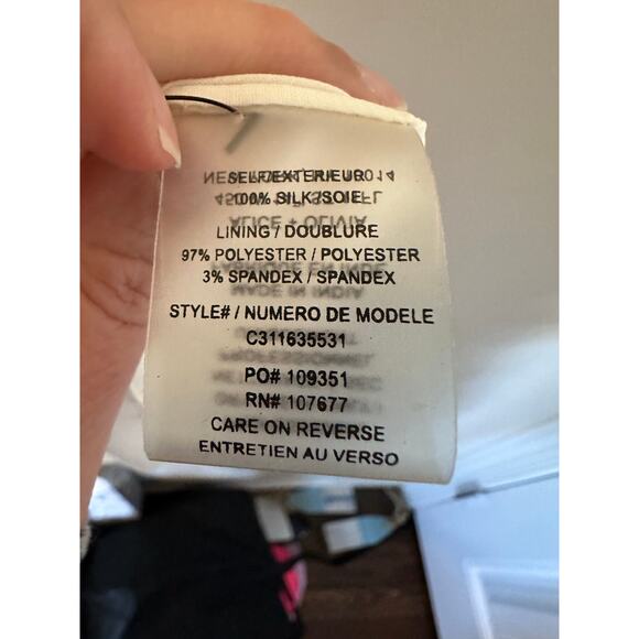 Alice + Olivia Sequin Cocktail Dress White, Silver, Gold, Medium 3/4 Sleeves L - Picture 6 of 8